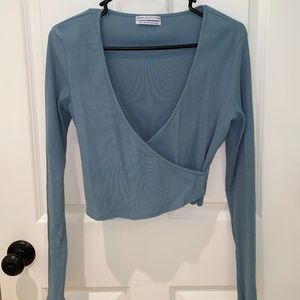 Long Sleeve Urban Outfitters Wrap Top